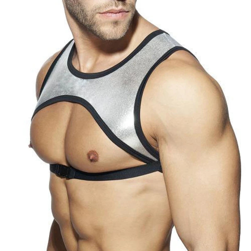 Party Clip Harness Men Shoulder Strap Neoprene Tank Top for Athletic ,Fitness, Club, Bar Stage Show ,You Can Use It ,Up To You.