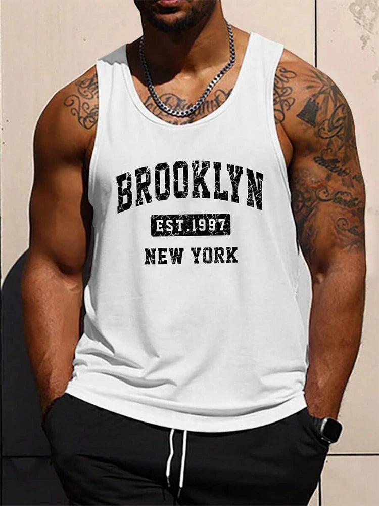 2025 3D Camouflage Printed Men's Tank Top Outdoor Sports Men's Fitness Tank Top Summer Everyday Fashion Men's Sleeveless T-shirt