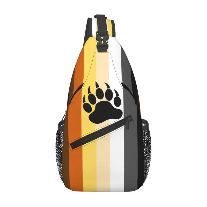 Customized Animal Bear Paw Sling Bag Men Fashion Shoulder Crossbody Chest Backpack Traveling Daypack