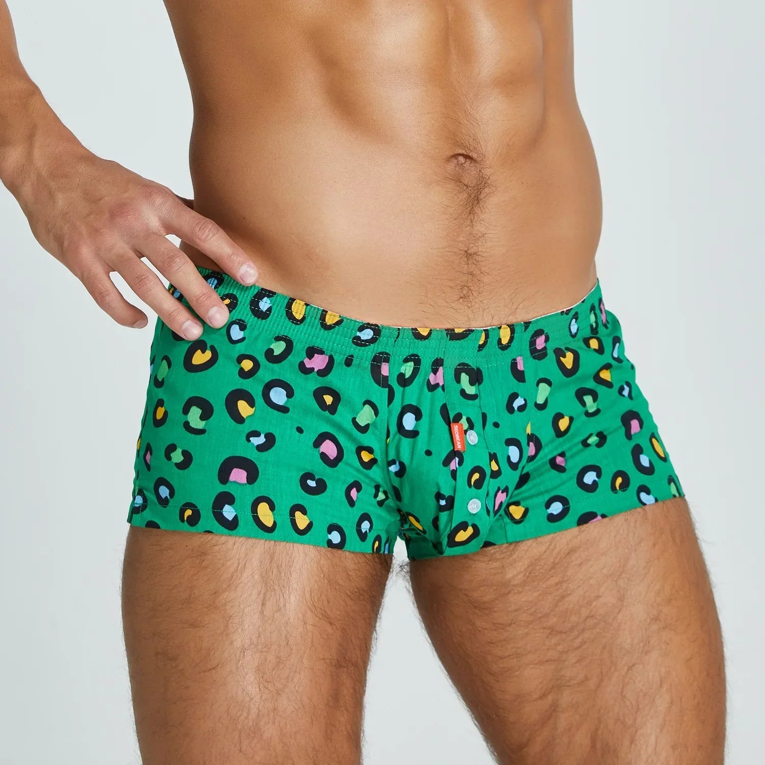SEOBEAN Men's Cotton Short Pajamas U Bag Casual Trunks Comfortable Breathable Sleepwear in Assorted Colors Sizes M-XXL