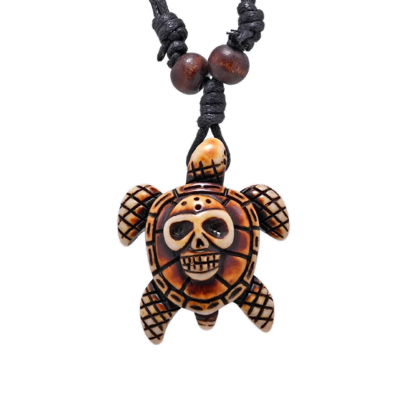 Surfer Necklace Sea Turtle Pendant Men Choker Necklace