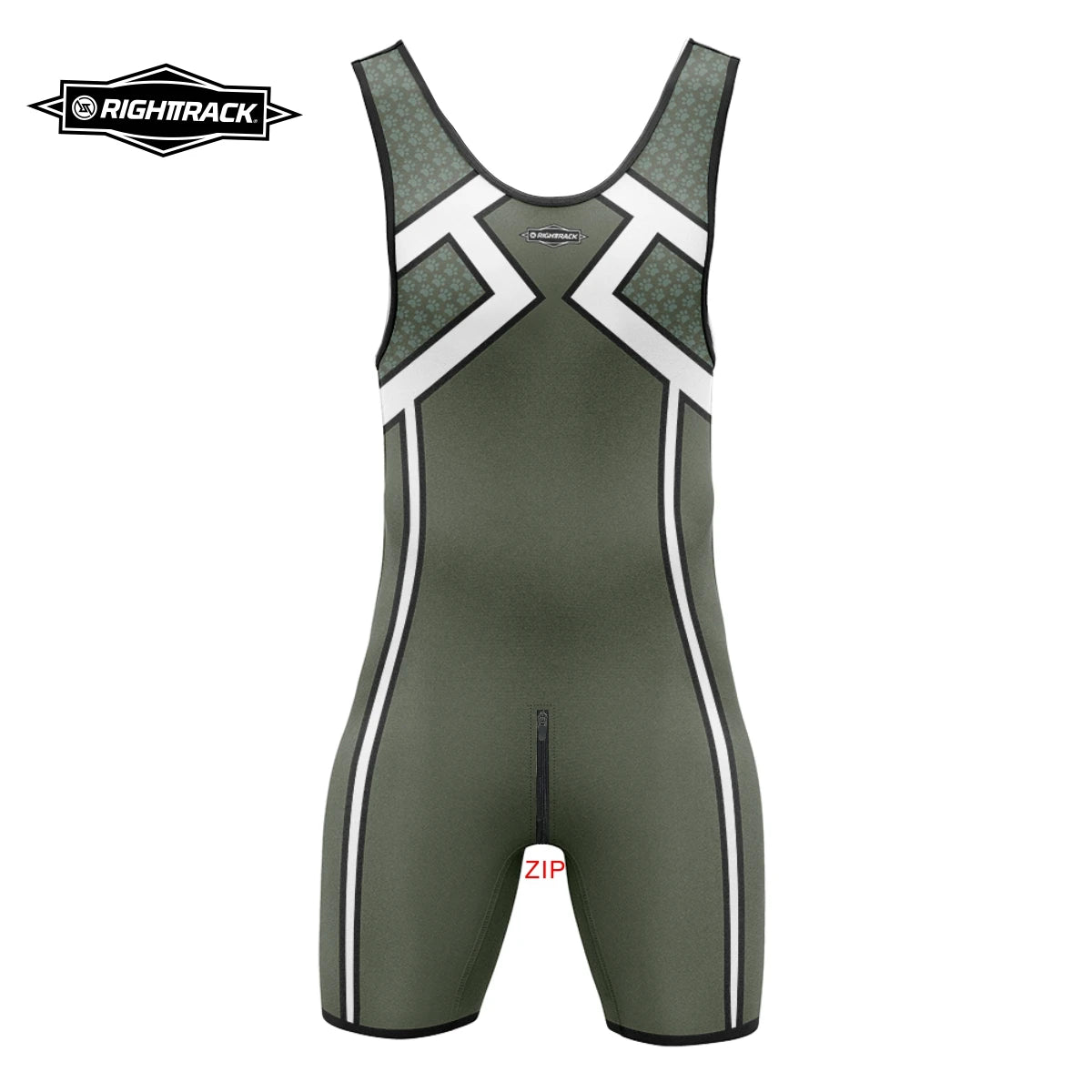 Men's Singlet Zipper Front Back Dog Man Play Bodysuits