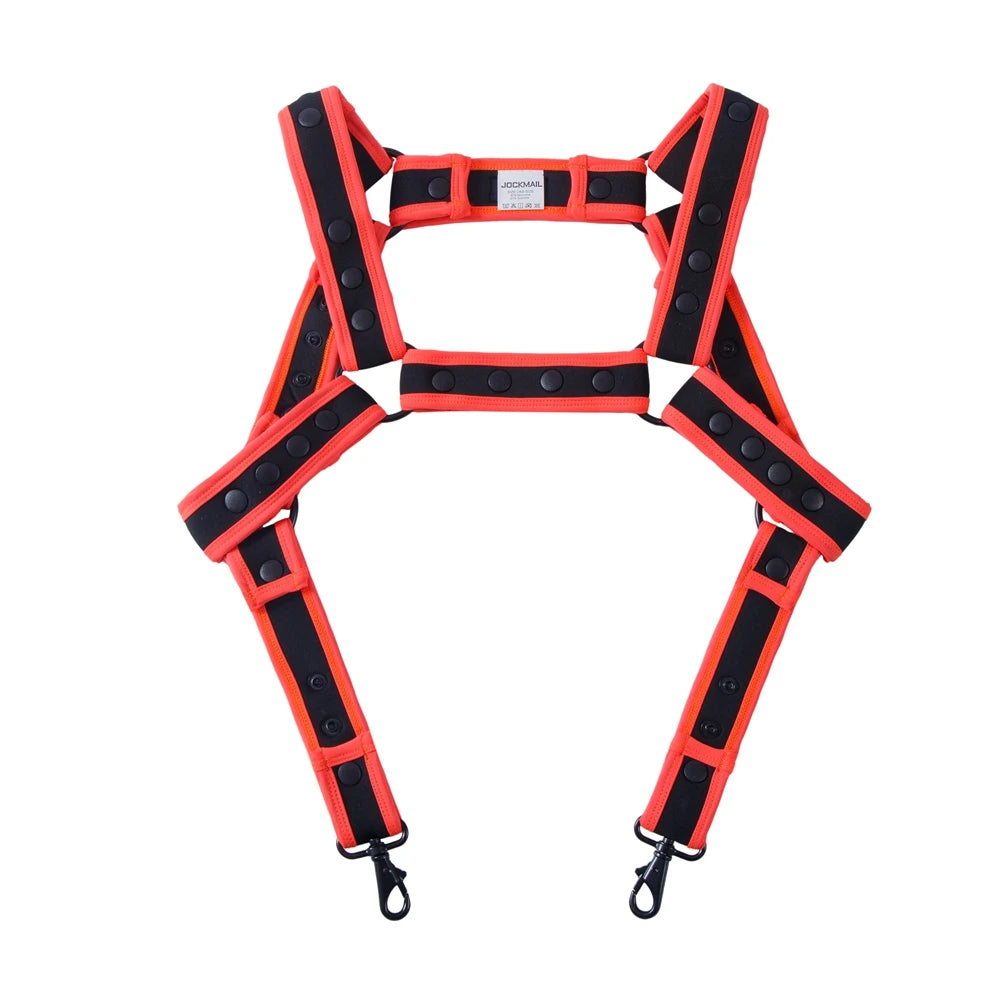 Men Elastic Crop Top Jockstrap Hollow Two Piece Lingerie Set Bodysuit Sexy Adjust Fetish Elastic High Waist Garter Body Harness