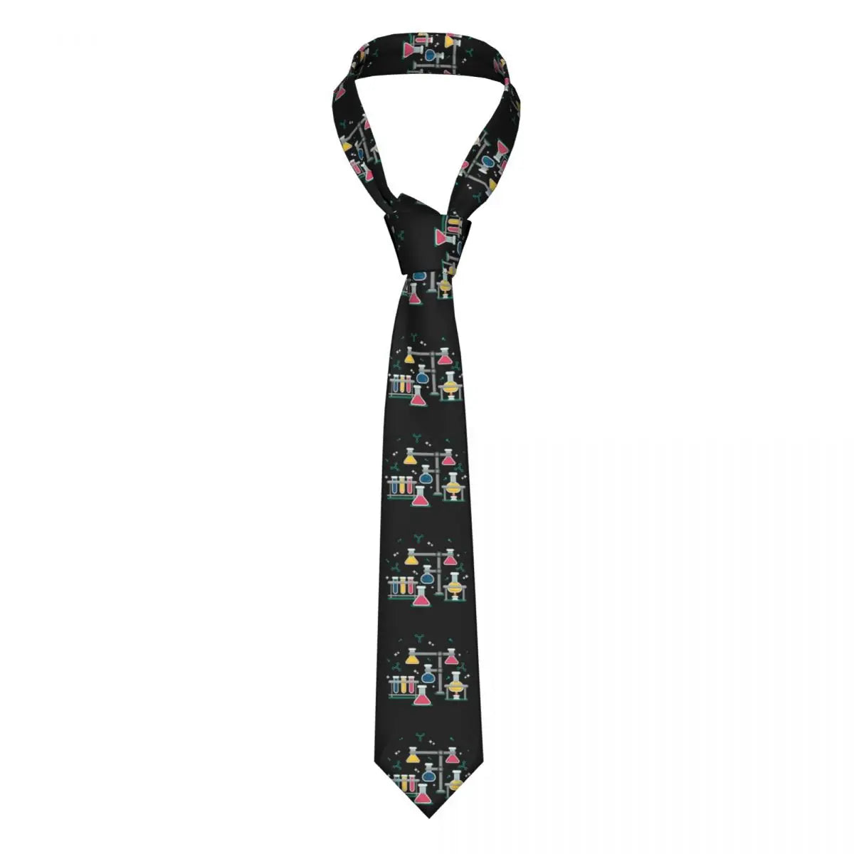 Custom Fashion Muppet Science Neckties for Men Silk Chemistry Elements Office Neck Ties