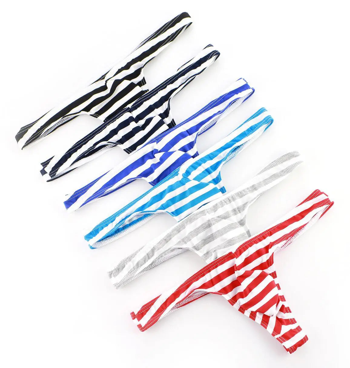 Men Bikini Thongs And G Strings Underwear Men Striped Thong Jockstrap