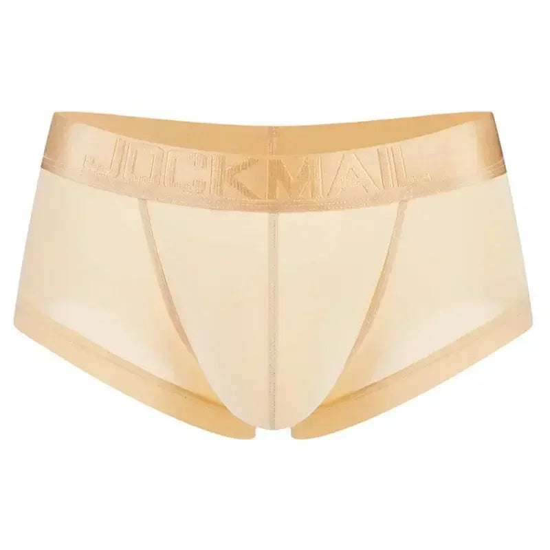 Sexy Underwear Men Boxer Panty Shorts Ice Silk Original Panties Breather Boxer Briefs Ultra-thin Transparent Fun Gay Underwear