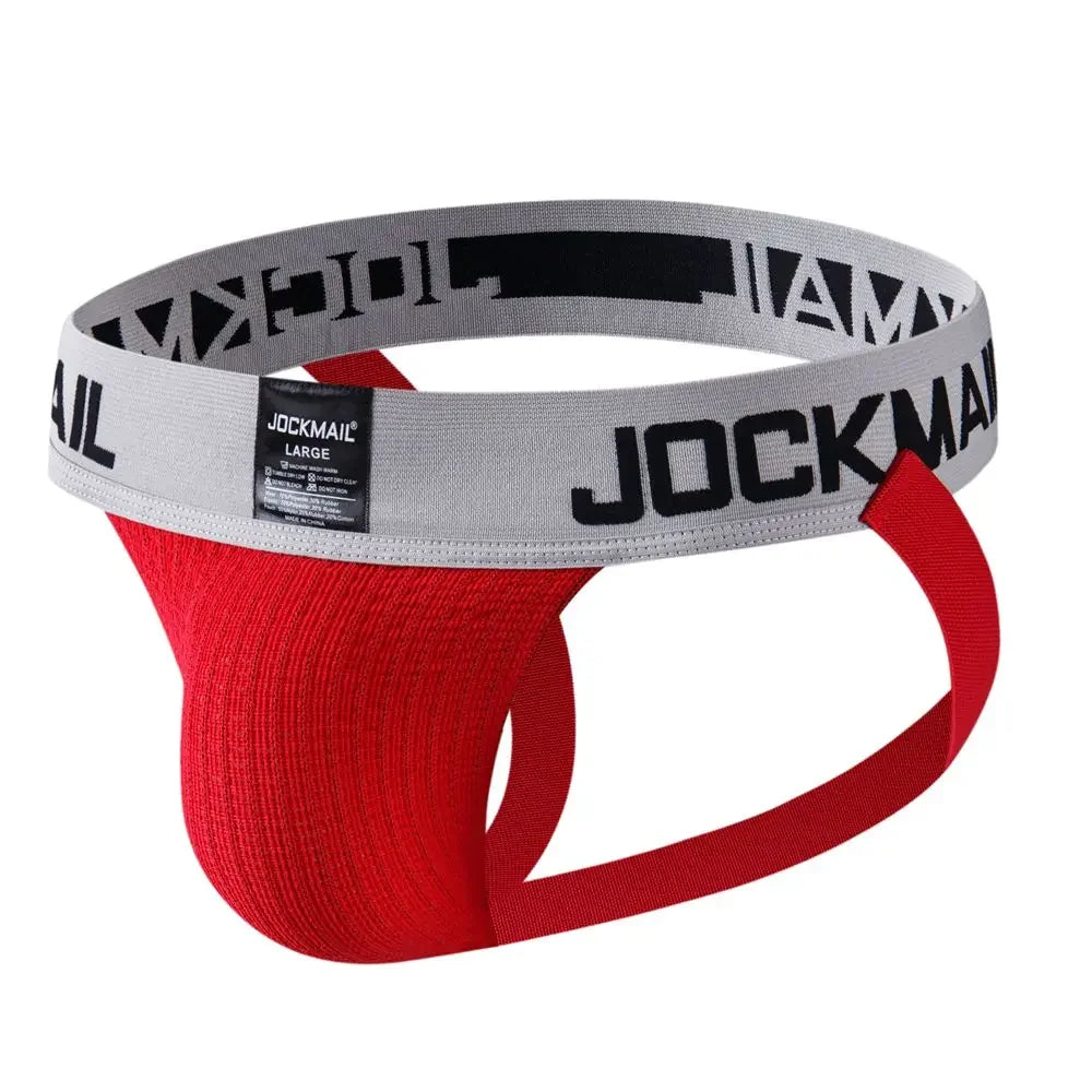 Sexy Men Underwear Brief Underpants Rainbow Stripes Men's Jockstrap Bikini Slip Men's Tanga Hombre Gay String Thong Breathable