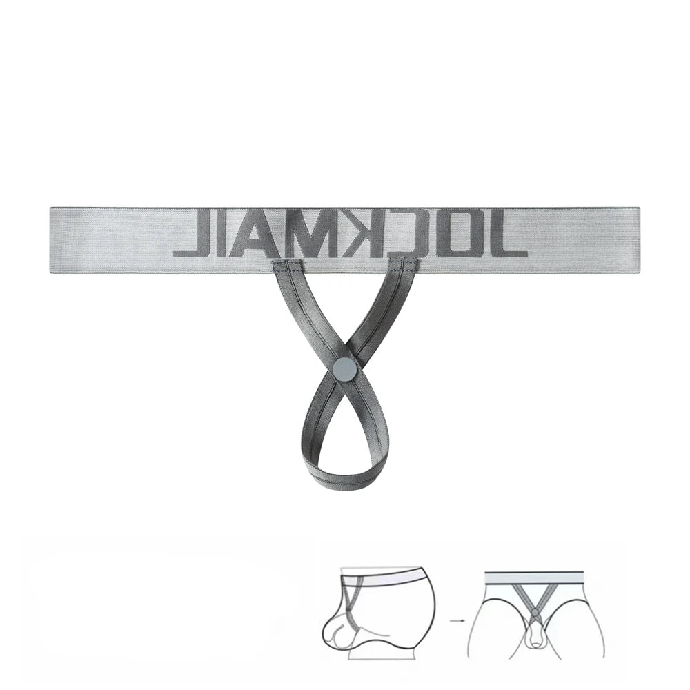 Cockstraps Men Jockstrap Panties Sexy Thongs G String Adjustable Mobile Buttons Ring Penis Cockring Gay Underwear Thong Lingerie