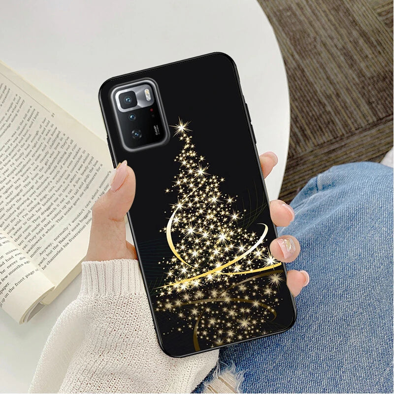 Phone Case For Xiaomi Redmi note 13 12S 12 Pro 11S 11 10 Pro 10S 12S Redmi 10 10C 9C 13C Christmas Tree New Year Case