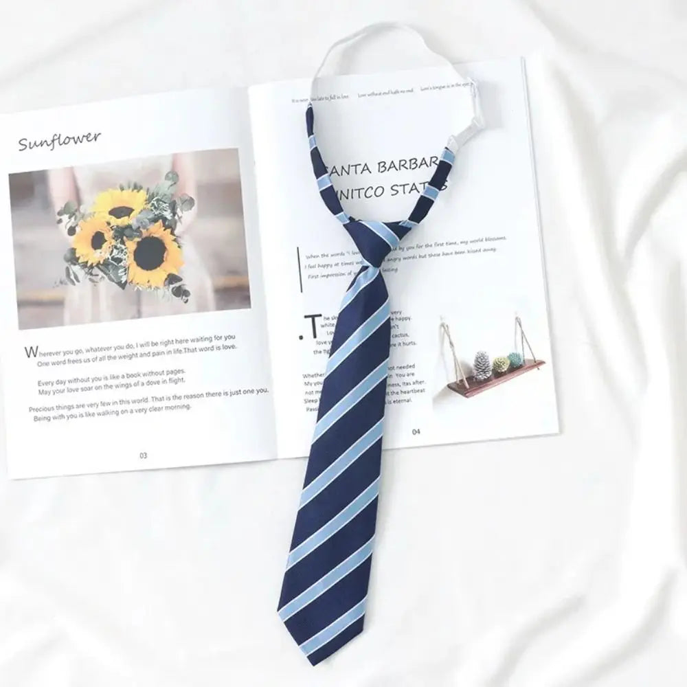 Japanese JK Tie Female Clothes Accessories Decorate Student Uniform Bow Tie Hand College Style Red Striped Ties for Girls