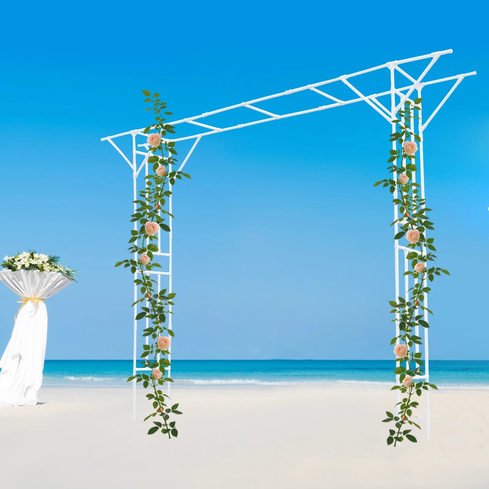 Outdoor Garden Arch Arbor Arbour Metal Garden Trellis for Climbing Plants Outdoor Pergola Trellis