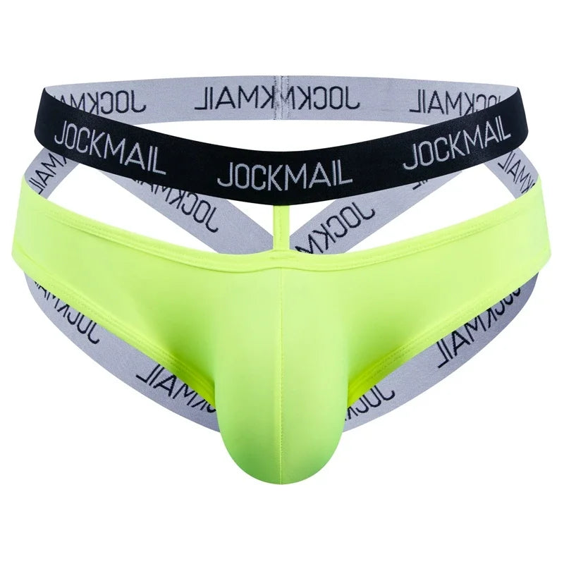 Jockmail Men Sexy G String Thong Erotic Jockstrap Bondage Gay Underwear Penis Pouch Strap Harness Hollow Lingerie Sissy Panties