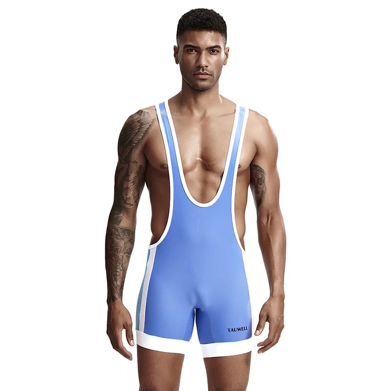 Mens Undershirts Slim Bodysuit Shaper Wrestling Singlets Jumpsuits Sexy Underwear Bodywear Sports Bodybuilding Singlets Onesie