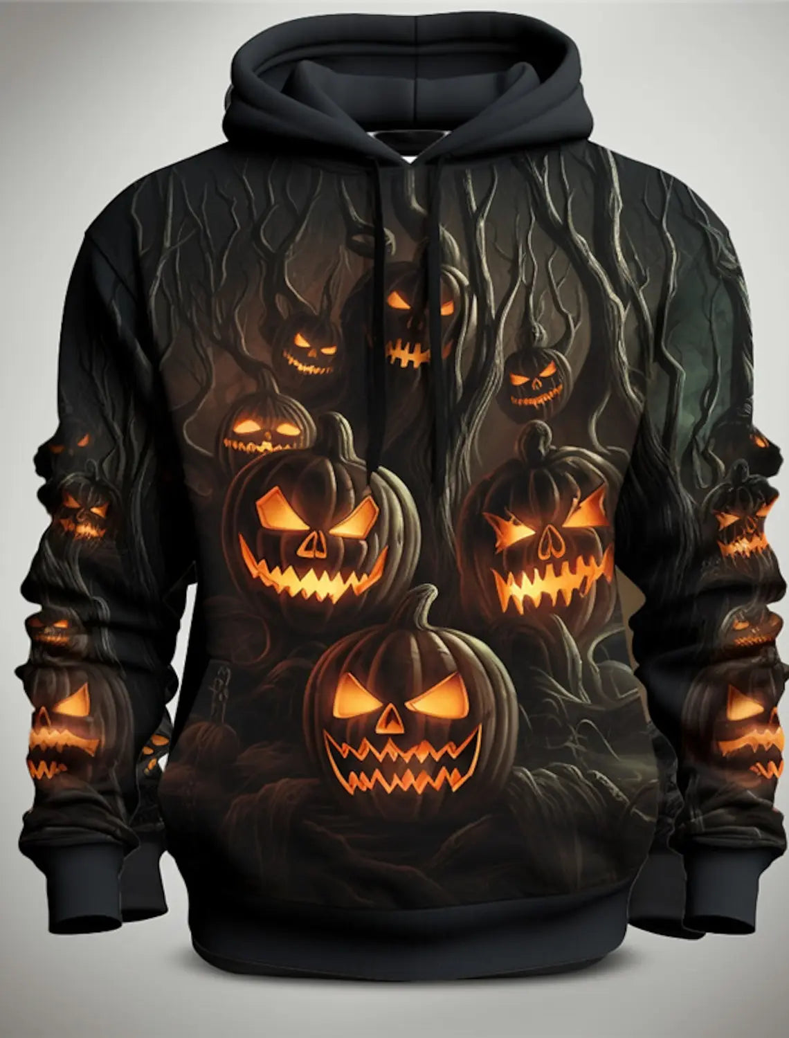 2026 New Halloween Men's Graphic Hoodie Skull Pumpkin Print Classic Casual Couple 3D Pullover Holiday Out Hoodie Long Sleeve