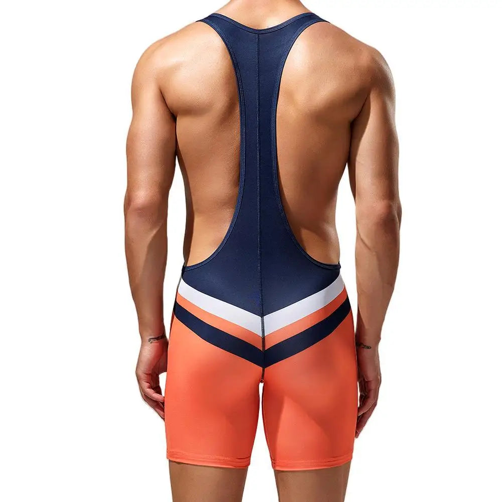 TAUWELL Bodysuit Men Sports Gym Undershirts Vest Underwear Boxers Wrestling Singlets Jumpsuits Bodybuilding Leotard