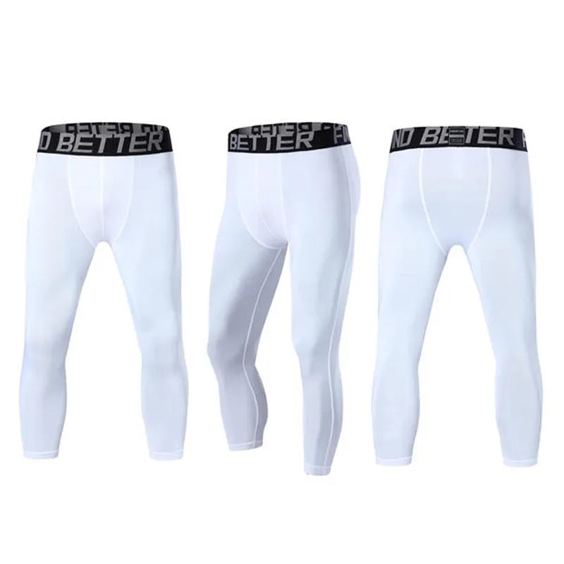 Sports Fitness Pants Men Gym Shorts Workout Tights