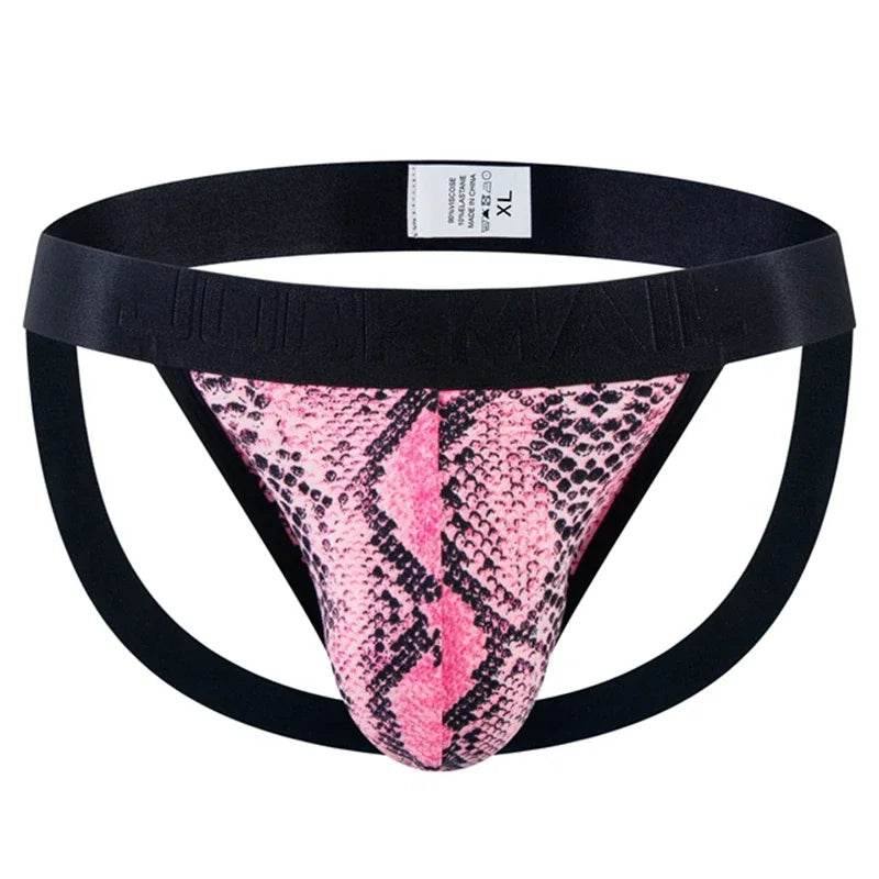 Jockmail Men Underwear Jockstrap Sexy Panties Leopard Thong T Back Pantys Lingerie G-string Panties Gay Underwear