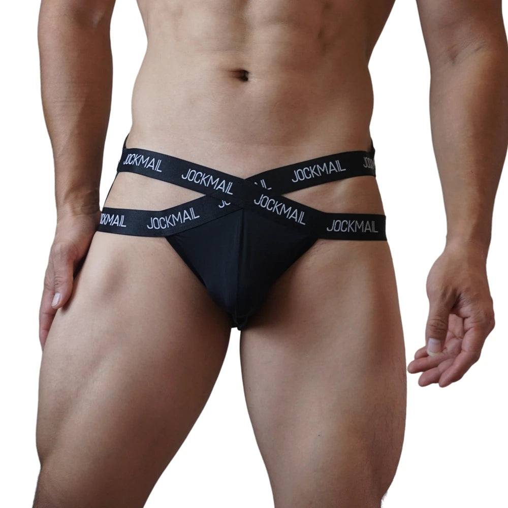 Bondage Lingerie Sexy Harness Bodysuit Jock Strap Costume Hombre Men Jockstrap Panties Ice Silk Gay Underwear Sissy Thong