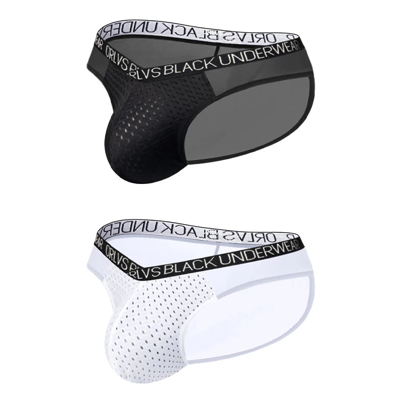 Transparent Men's Underwear Briefs Comfortable Low Wasit Ice Silk Sexy Men Panties Quick Dry Breathable antibacterial Underpants