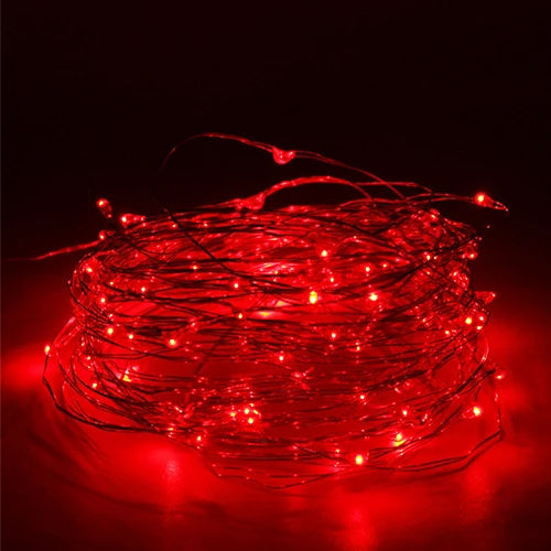 1/5/20M USB LED String Lights Copper Silver Wire Garland Light Waterproof Fairy Lights For Christmas Wedding Party Decoration