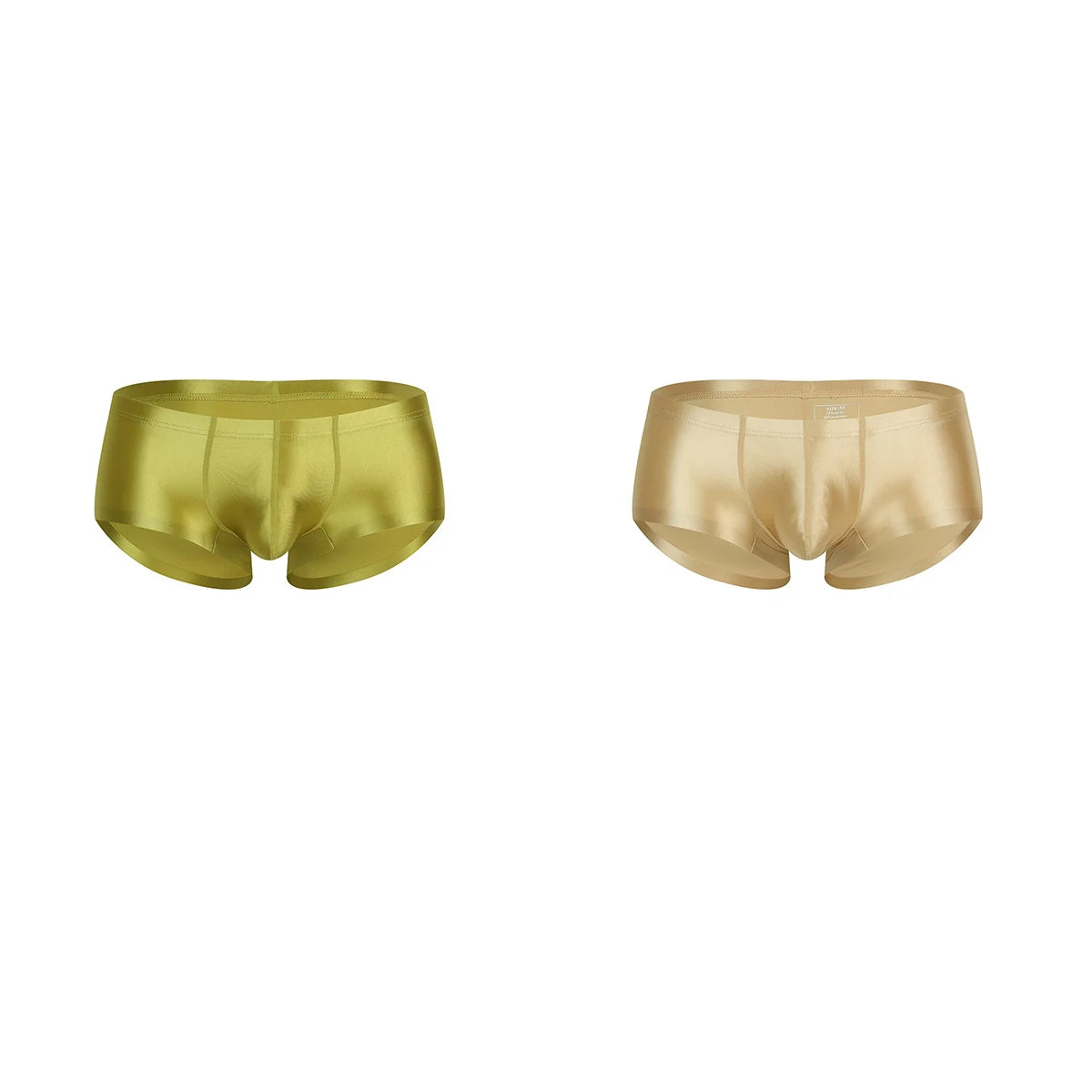 Men's Underwear Solid Color Shiny Silk-Smooth Boxer Shorts Low-Rise U-Cut Underpants