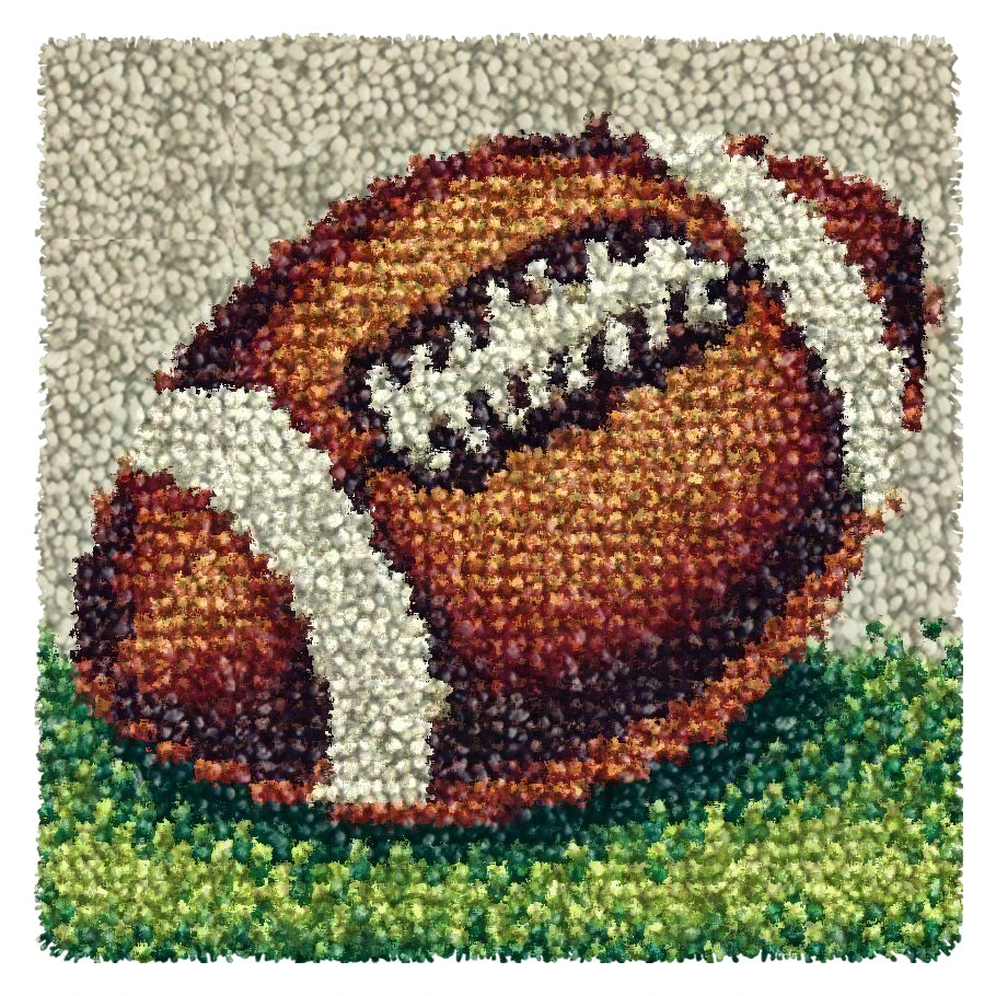 Carpet Embroidery Latch Hook Kit Football Rugby Basketball Undefined Latch Hook Rug Button Pad Package Smyrna Package Carpet DIY