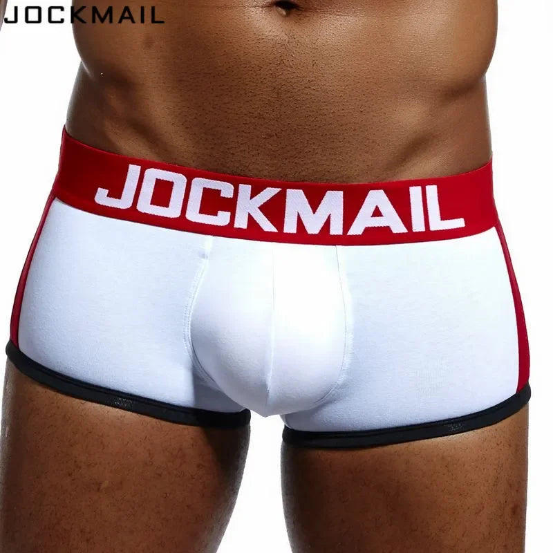 JOCKMAIL Mens Underwear Boxers Bulge Enhancing with Push Up Cup Underwear Men Shorts Trunk Enlarge Mens Panties Underpants