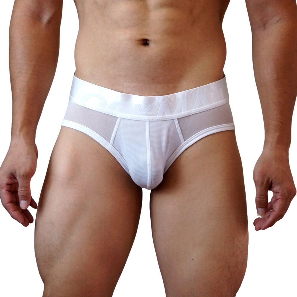 Breathable Mens Slip Bikini Jockstrap Briefs Mens Panties Sexy Transparent Mesh Ice Silk Gay Men Underwear Sissy Men Underpants