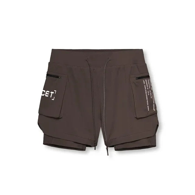 2025 Sport Shorts Men Sportswear Double-deck Running Shorts 2 In 1 Beach Bottoms Summer Gym Fitness Training Jogging Short Pants