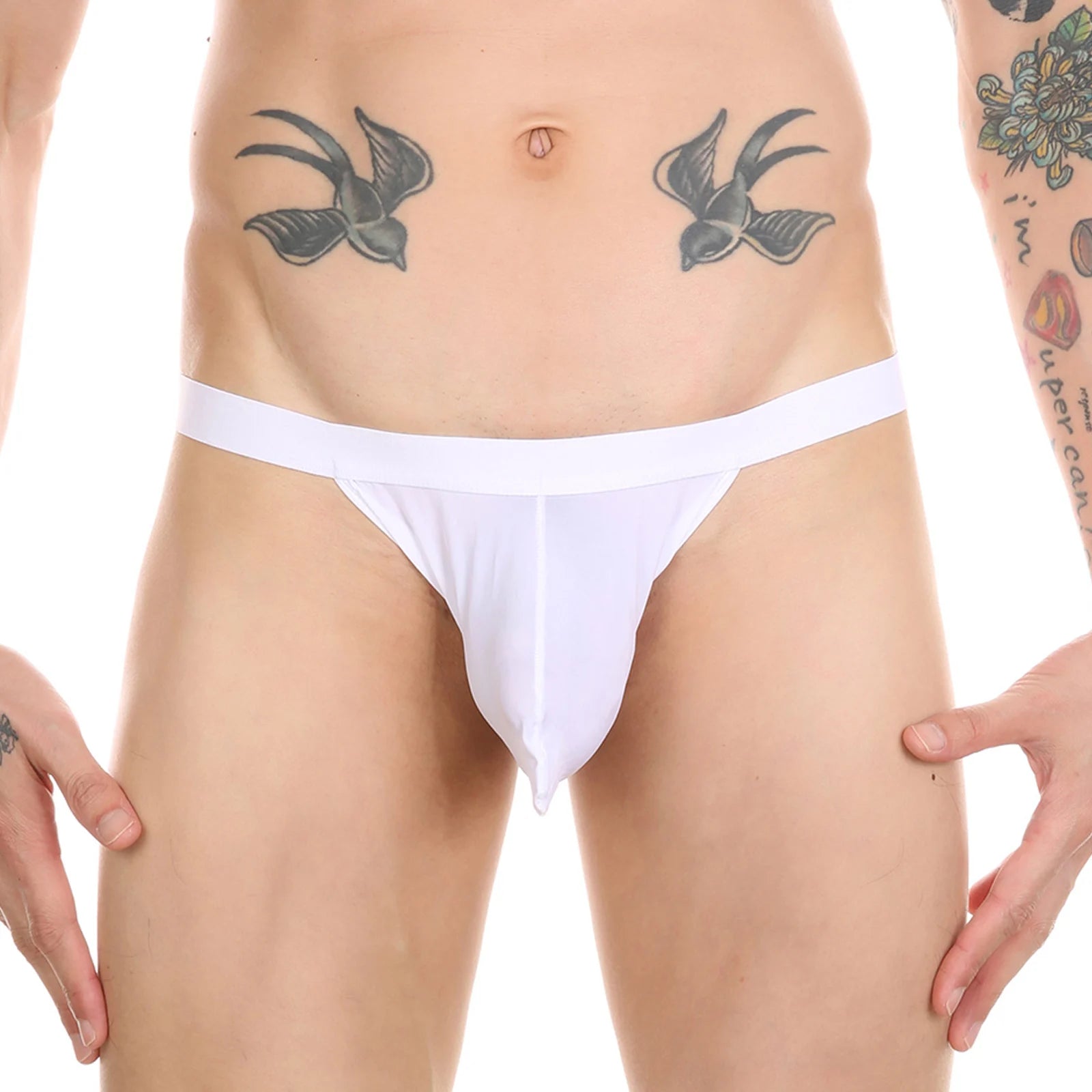 Men's Sexy Penis Pouch Panties Thongs Open Butt Underwear G Srting Backless Lingerie Buttocks Underpants Ice Silk