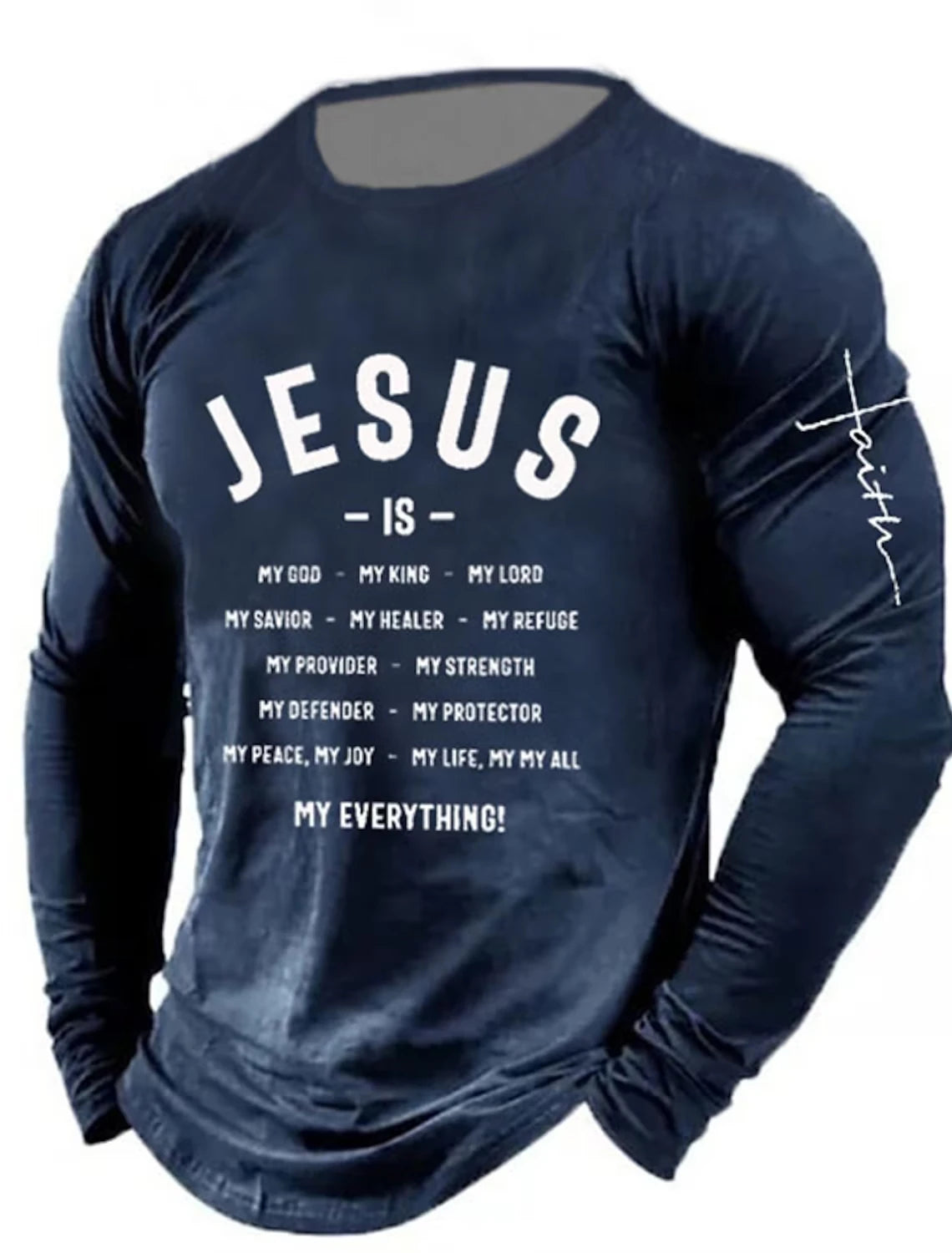 Men's Tshirt Tee Distressed Graphic Prints American Flag National Flag Crew Neck Outdoor Street Long Sleeve Print Clothing