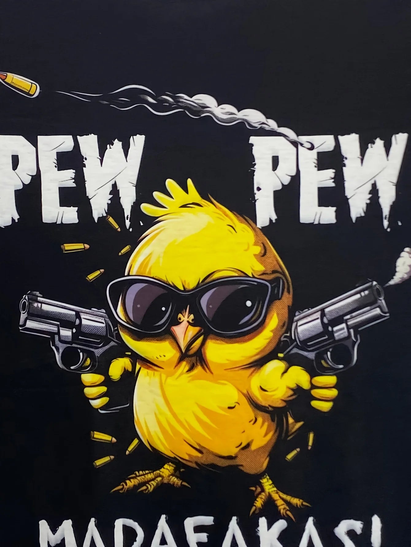 Men's Breathable Cool Chick Cartoon Print Short Sleeve T-Shirt Casual Street Fashion Round Neck Summer Casual Men's Wear