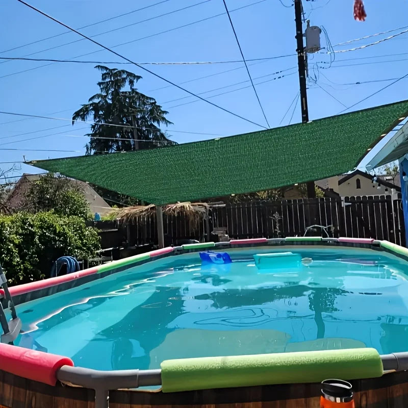 Poolside Awning - Dark Green - Waterproof and Sun - Proof Material, Suitable for Use Around the Pool, Blocking Uv Rays to Protec