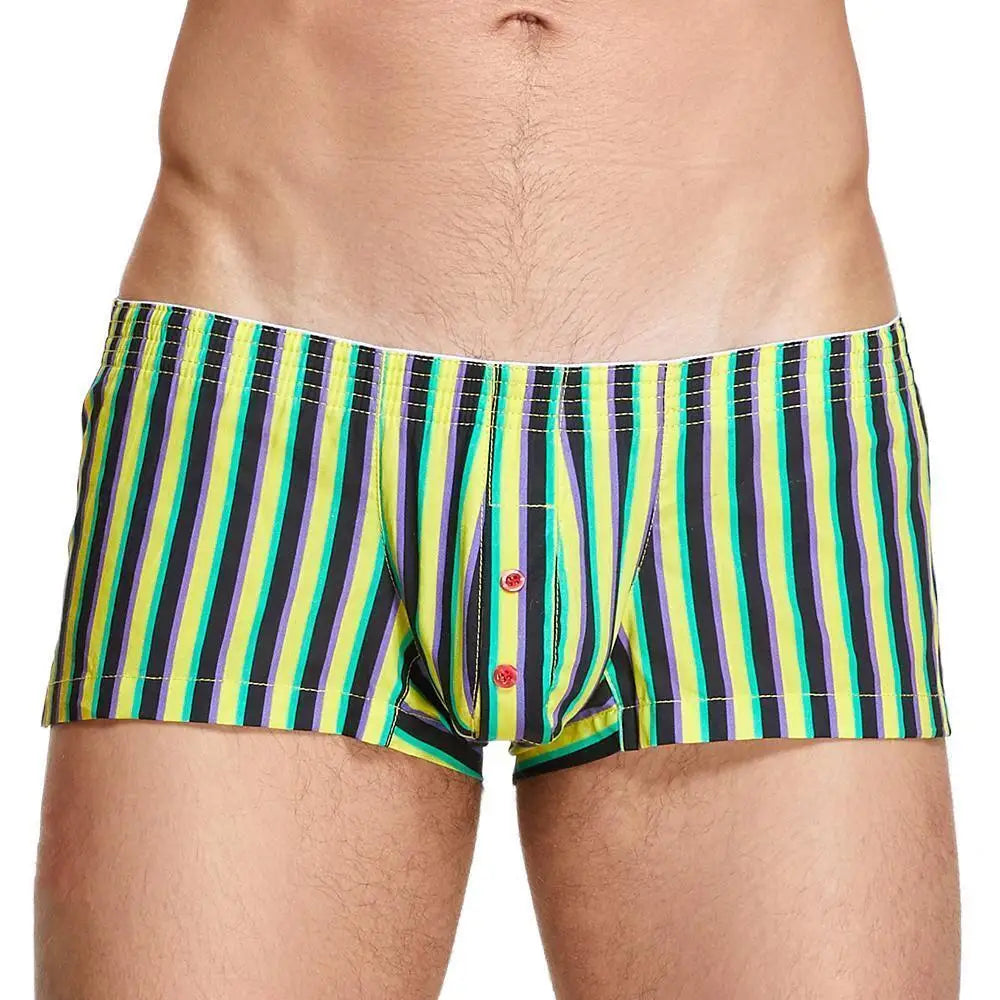 SEOBEAN 100% Cotton Men's Boxers Classic Plaid Boxer Shorts Mens Underwear Panties Home Shorts Sleep Lounge Pajama Shorts