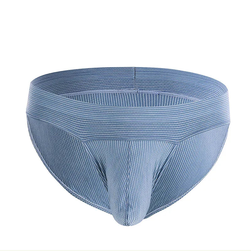 Men Gym Briefs Big Pouch Underwear Man Sport Exercise Athletic Underpants Fitness High-Cut Wide Waistband Comfy Bodybuilding