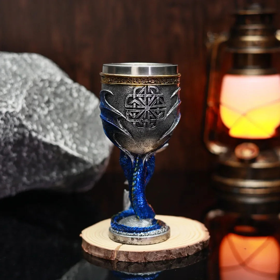 Medieval Dragon Sword Beer Mug Goblet Resin Stainless Steel Wine Glass Cocktail Glass Personalized Gift Bar Decoration Ornaments