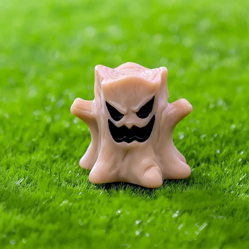 Mini Halloween Miniature Figurine Spider Bat Candle Skull Cartoon Scary Rabbit Statue Halloween Pranky Prop Desktop Knick-knack