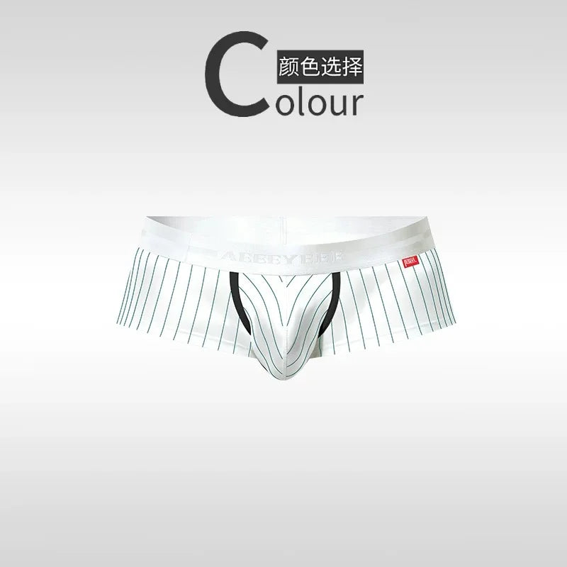 Men's Underwear Home Stripes Boxer Quick Dry Breathable Shorts Running Hiking Gym Yoga Sport Pants