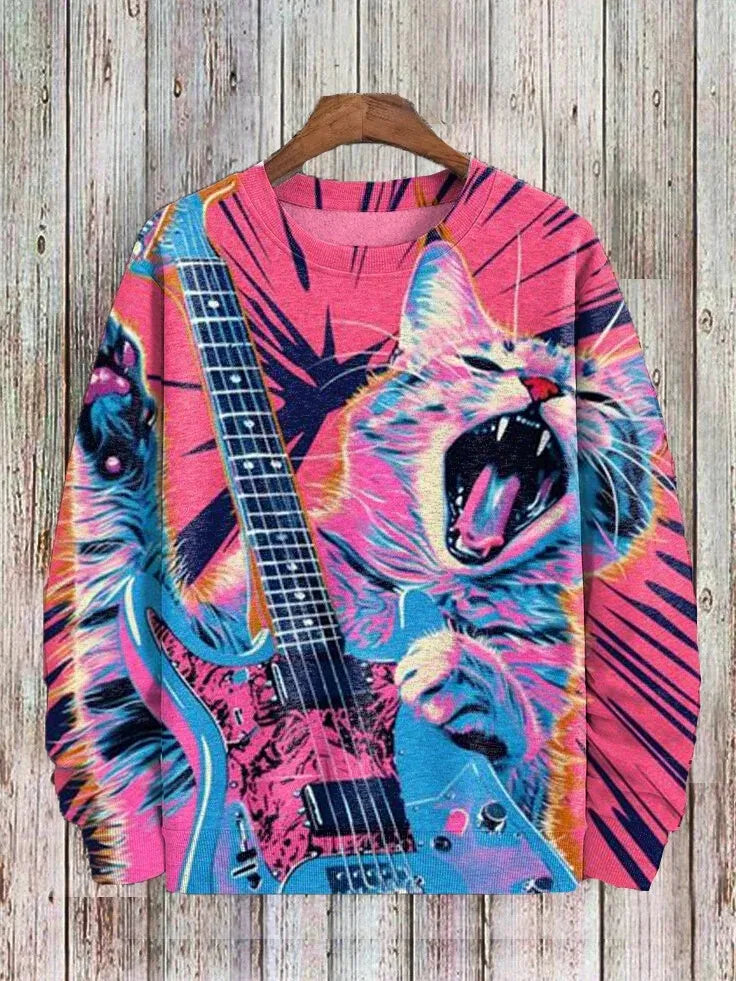 2025 Men's Animal Sweatshirts Long Sleeve Sweatshirt Crew Neck Fashion 3D Printed Japanese Art Prints Casual Sweatshirts