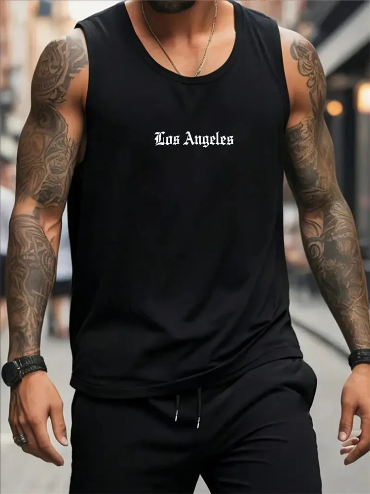 Summer New Trend Men's Pull-Over Crew Neck Vest Mesh Fitness Breathable Vest Blazer Men's Quick Drying Sweat Absorption T-Shirt