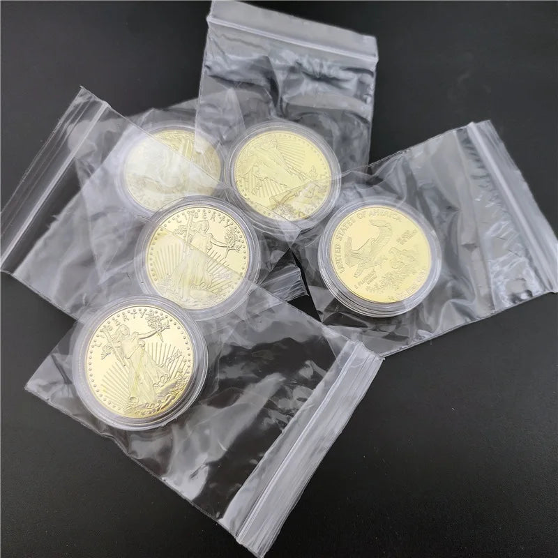 1/2 oz Fine Gold Collectibles Coins United Statue of America Liberty Challenge Coin New Year Gift exquisite Collection 2021/2016