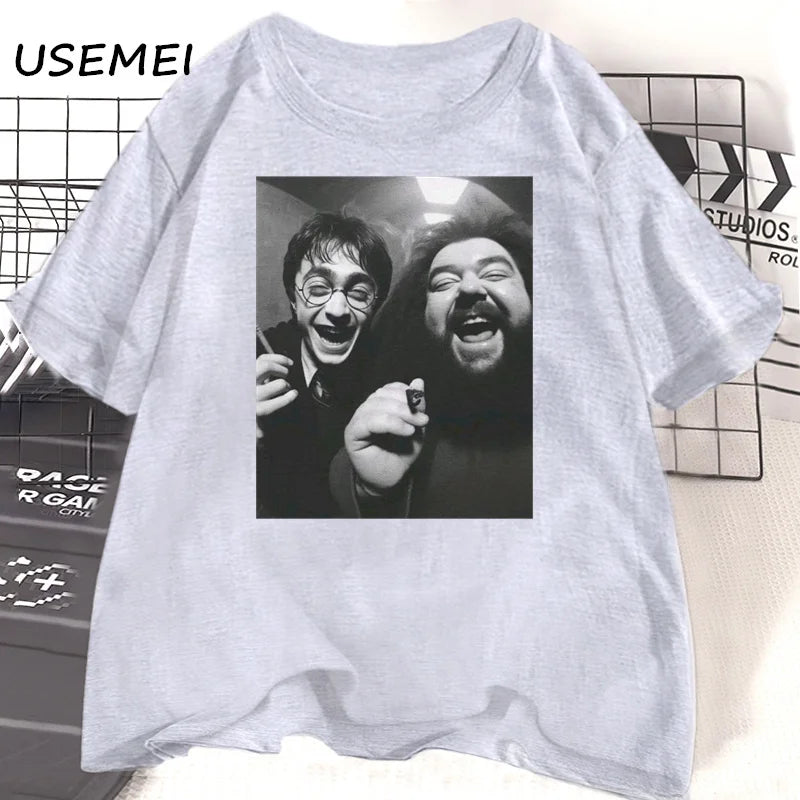 Harry Potter Hagrid Funny T Shirt Smoking
