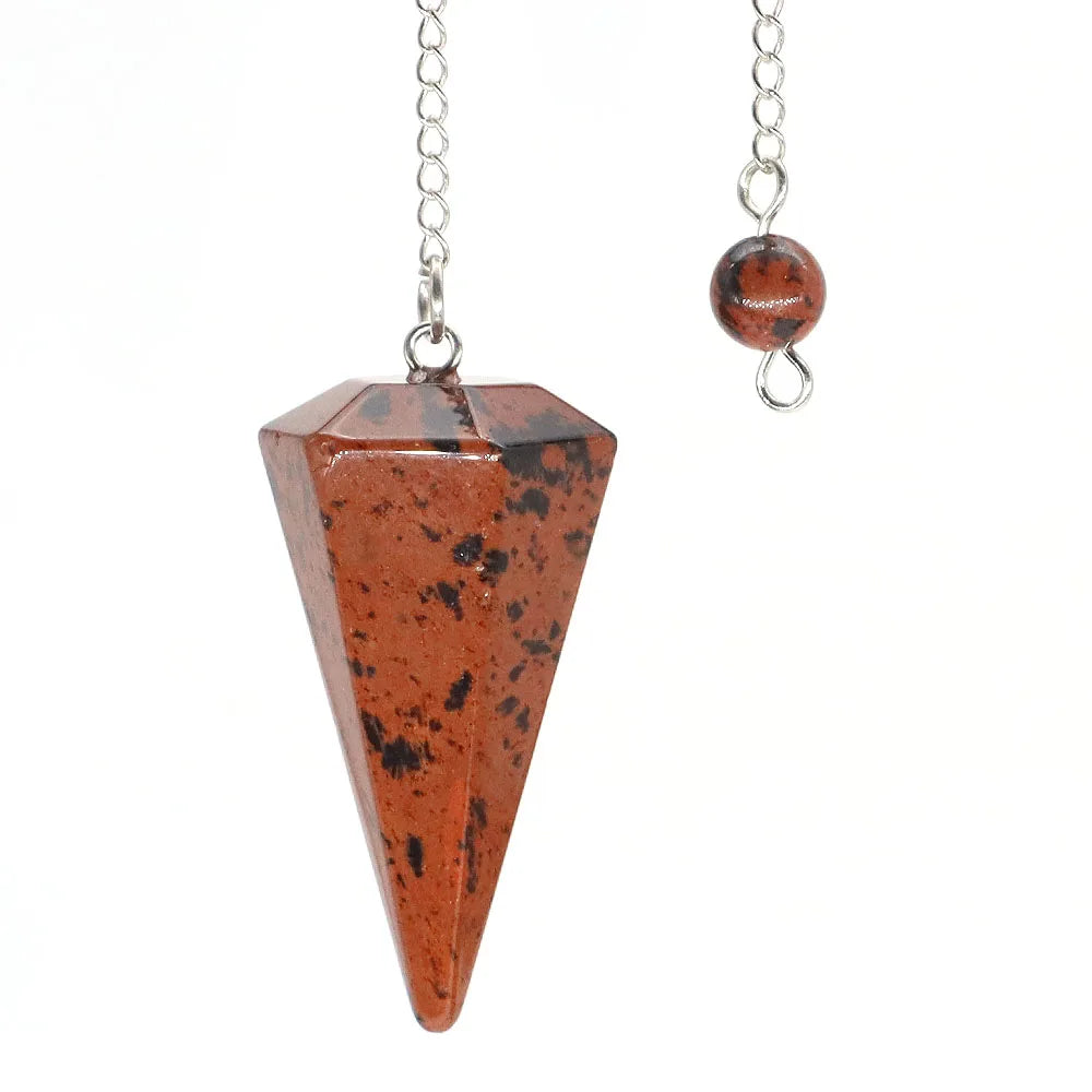 Natural Crystal Pendulums for Divination Dowsing Amethyst Pink Quartz Pendulum Reiki Healing Gem Stone Pendant Pendulos