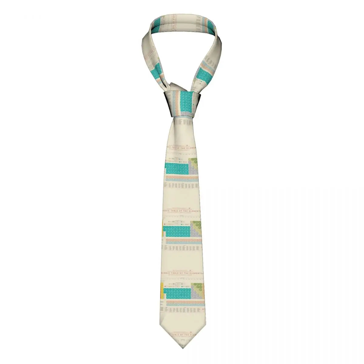 Custom Fashion Muppet Science Neckties for Men Silk Chemistry Elements Office Neck Ties