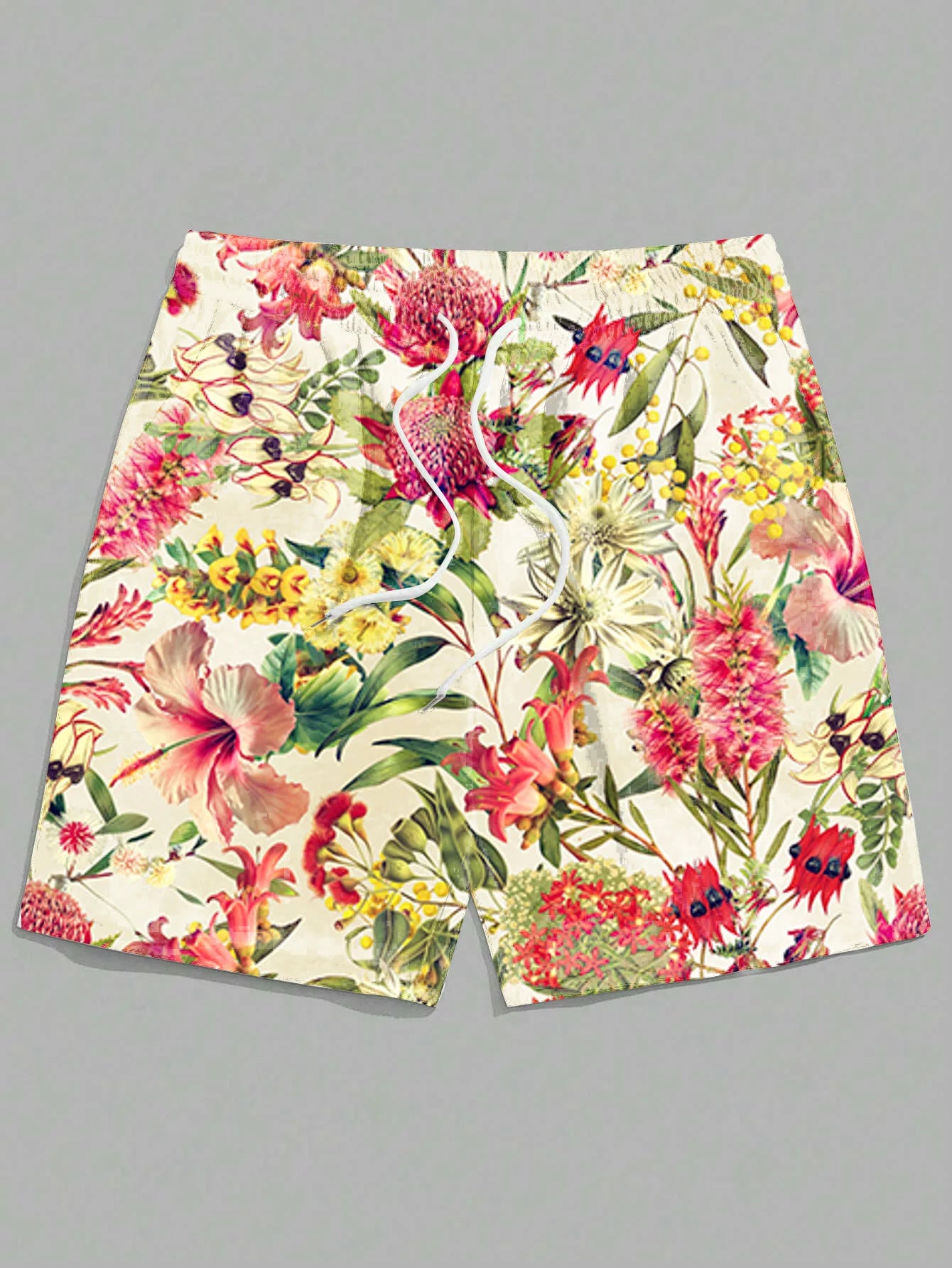 3D-Printed Men's Resort Shorts - Ultra-Vivid Tropical Paradise Prints with Palm Trees & Exotic Flowers