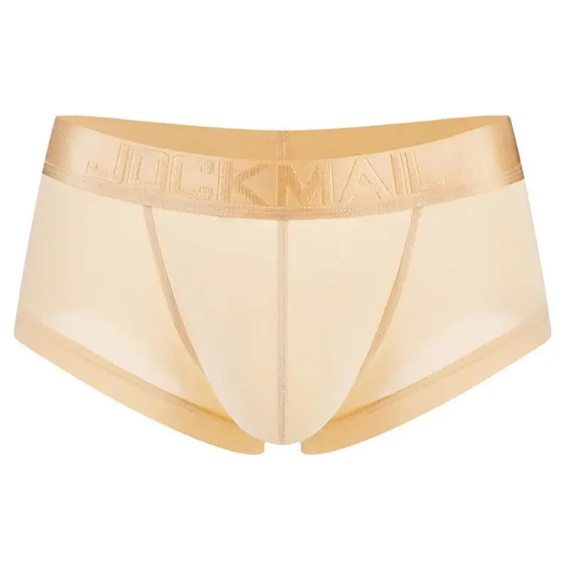 Sexy Underwear Men Boxer Panty Shorts Ice Silk Original Panties Breather Boxer Briefs Ultra-thin Transparent Fun Gay Underwear