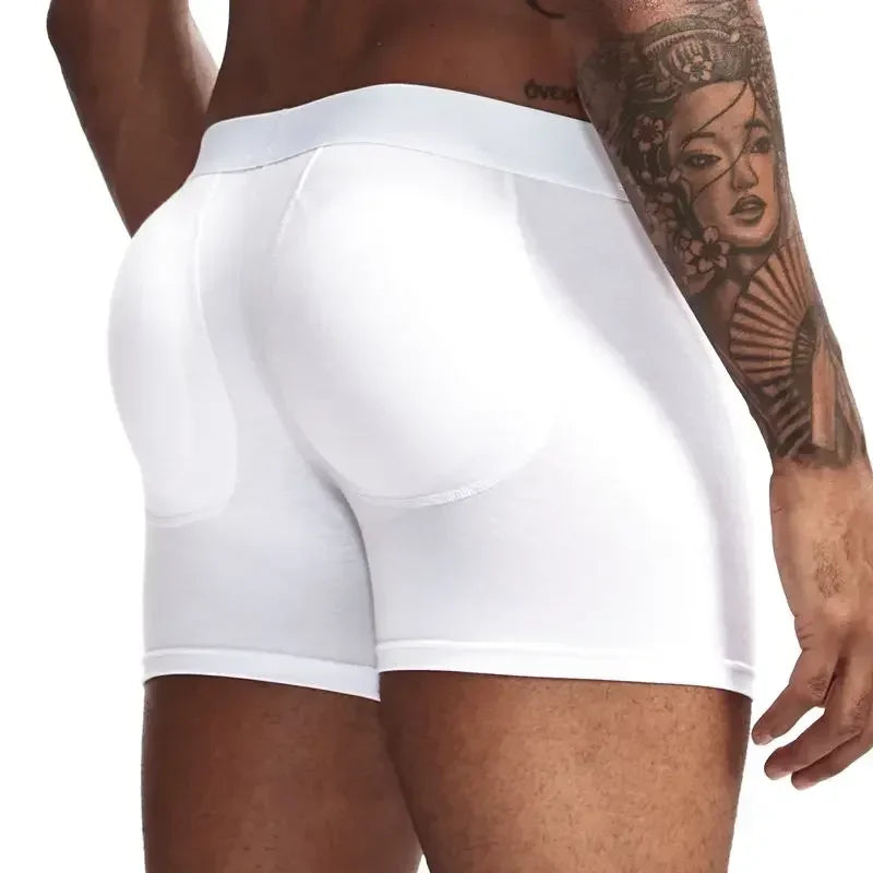 JOCKMAIL Men Underwear Sexy Butt Lifter Enlarge Pad Underpants Removable Pad Boxer Butt-Enhancing Trunk Shorts Male Panties