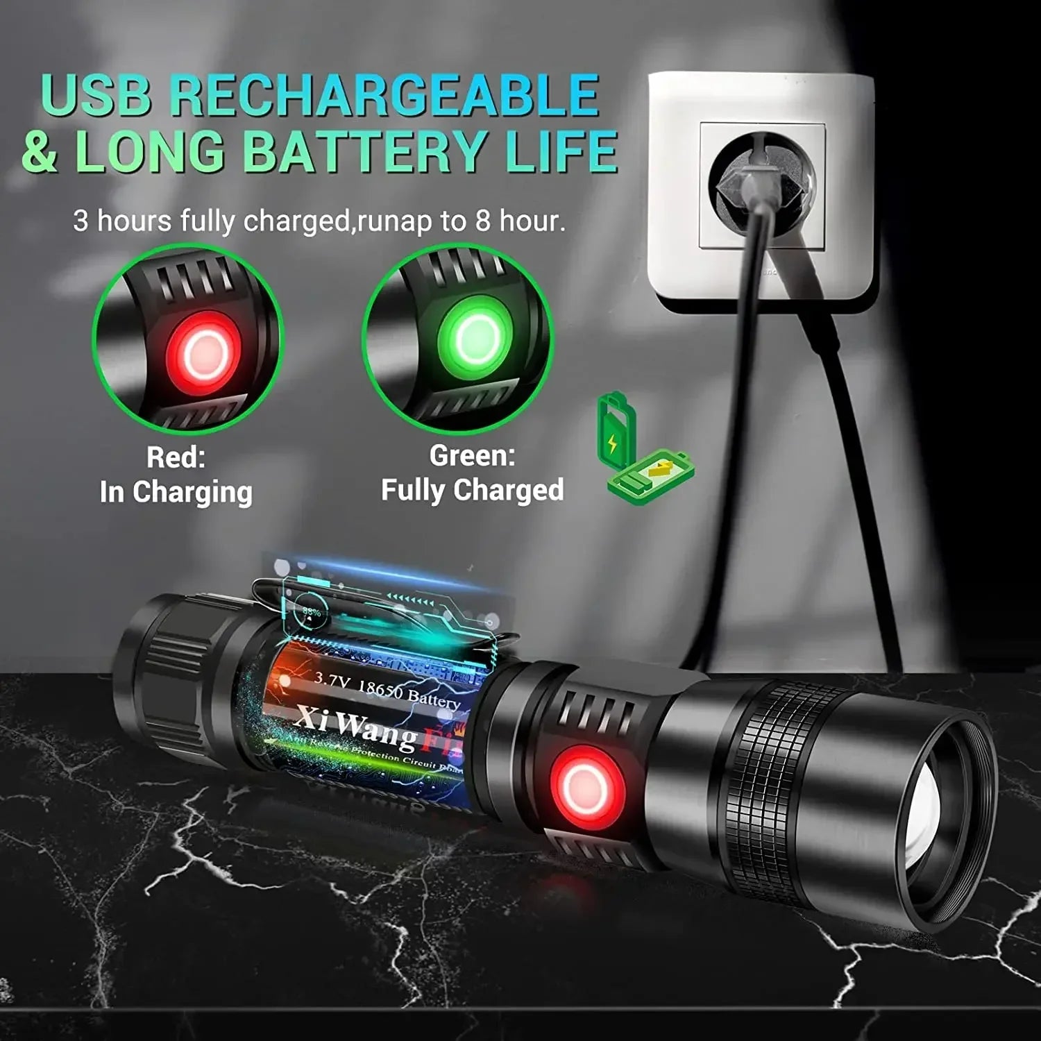 UV Light & Strong Light Flashlight USB Rechargeable Camping Lantern Pets Urine Stains Black Light Led Ultraviolet Torch Lamp