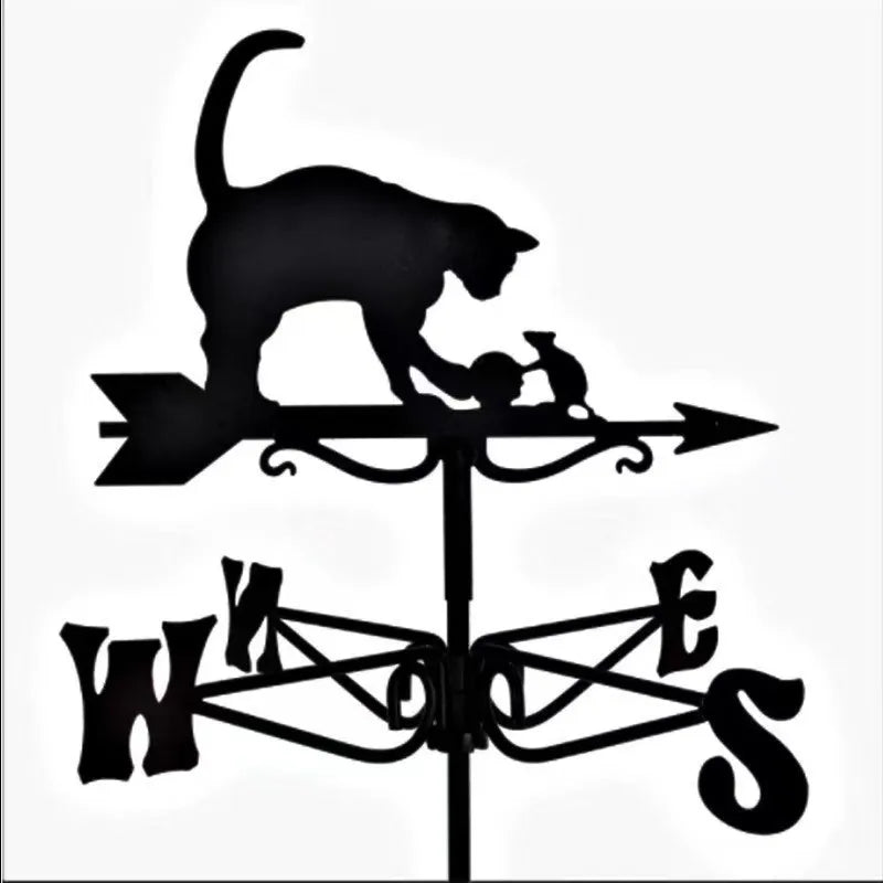 Metal Weathervane,Witch Iron Weather Vane,Sea Rover Wind Direction Indicator Garden Decoration Outdoor Roof Decoration Gardening