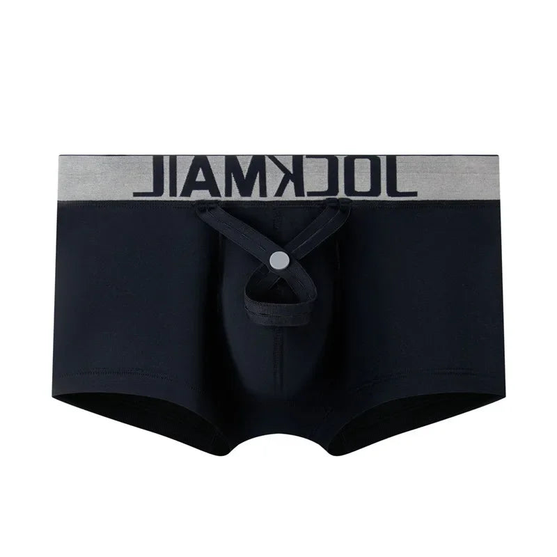 Jockmail Men's Sports Boxer Briefs Sexy Low Waist